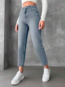 RueChic Women's Slim Fit Denim Jeans - Light Wash - View 4