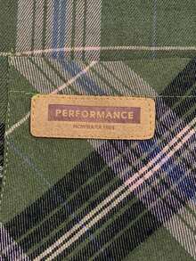 女士格子落肩长袖衬衫，休闲春季长袖上衣 - 綠色 - 查看 5