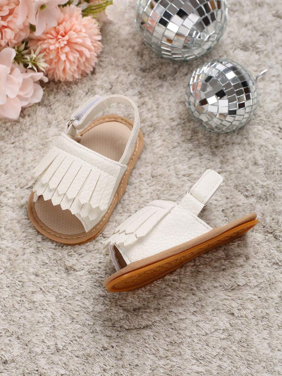 1雙白色沙灘鞋,適合嬰兒和幼兒 - 白色 - 查看 1