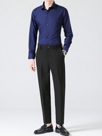 男士純色西裝套裝