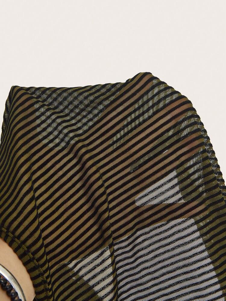 Women's Long Sleeve Cropped Bustier Top