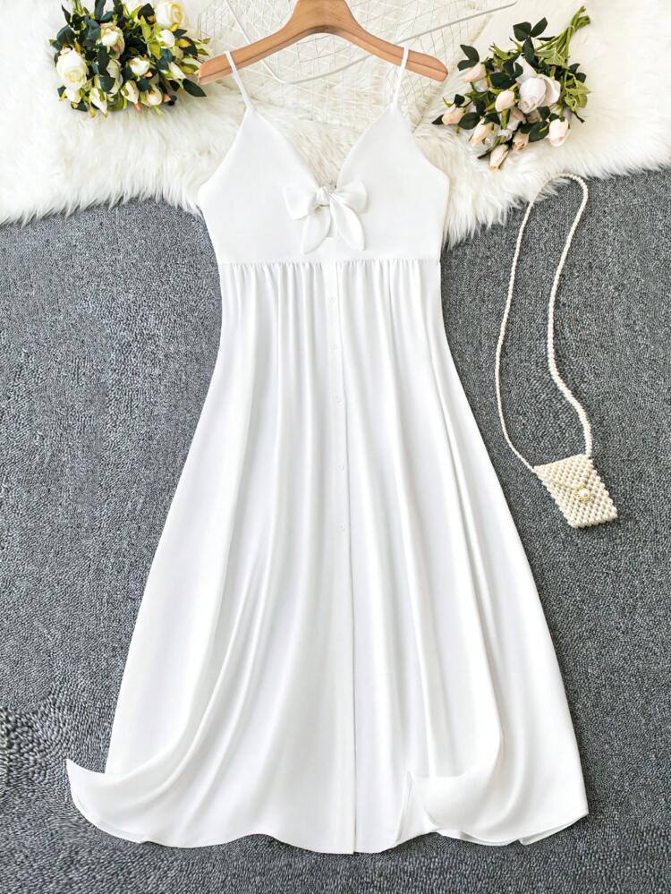 Plus Size Tie Front Cami Dress