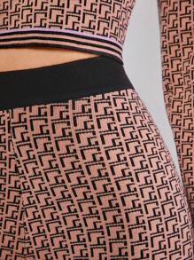 Hauture Conjunto De Suéter De Patrón Geográfico Y Pantalón - Multicolor - Ver 4