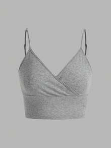 SHEIN EZwear 3入組女式v領十字交叉設計貼身短上衣 - 彩色 - 查看 5