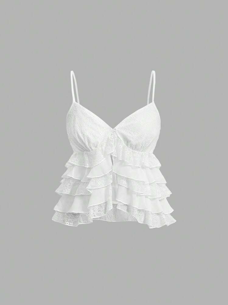 Knitted Spaghetti-Strap Tank Top - Fancì Club
