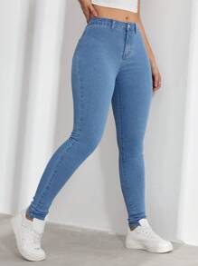 SHEIN EZwear Women's Slim Fit Casual Jeans