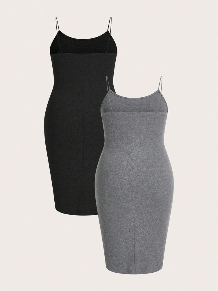 Women's Plus Size Metallic Patch Pattern Cami Dress