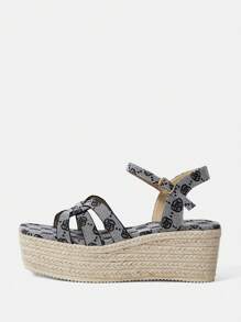 SheIn VCAY Women'S Wedge Heel Platform Sandals - Multicolor - View 3