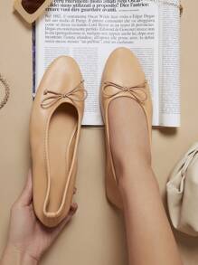 SHUZIA 女性時尚平底鞋 - 杏色 - 查看 5