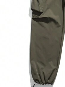 Men's Spring And Autumn New Retro Loose Casual Cargo Pants, Breathable - Army Green - View 3