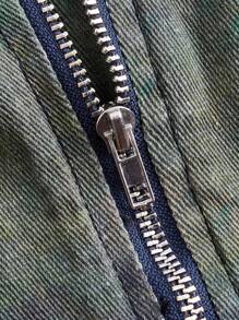 SHEIN MOD Gợi cảm Cắt ra Co giãn Kích thước lớn Của phụ nữ Denim Áo Bandeau - Nhiều màu - Xem 3