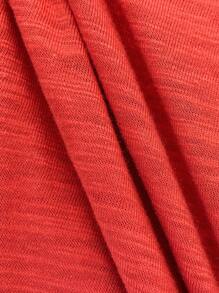 SHEIN LUNE Women's Solid Color V-Neck Casual Tank Top For Summer - Red - View 7