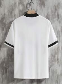 Manfinity Hypemode Men's Plus Size Short Sleeve Shirt With Dragon Print