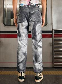 Manfinity VCAY Herren lässig Denim-Look Webhose