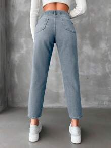 RueChic Women's Slim Fit Denim Jeans - Light Wash - View 2