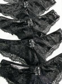 大码女士性感蕾丝内衣，5 件套内衣