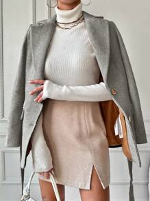 EURMUSE Women'S Herringbone Blazer Jacket - Multicolor - View 3