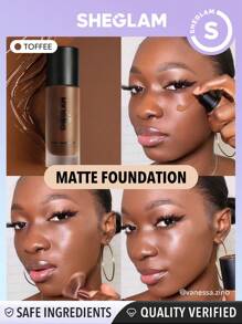 SHEGLAM Complexion Pro Kem nền mờ thoáng khí lâu dài-Kẹo bơ cứng - Toffee - Xem 2