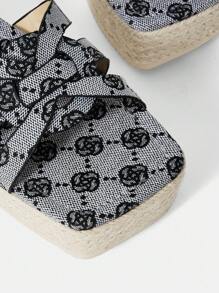 SheIn VCAY Women'S Wedge Heel Platform Sandals - Multicolor - View 4