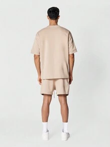 SUMWON Premium Heavyweight Oversized Tee And Short 2 Piece Set - Apricot - View 4