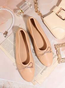 SHUZIA 女性時尚平底鞋 - 杏色 - 查看 2