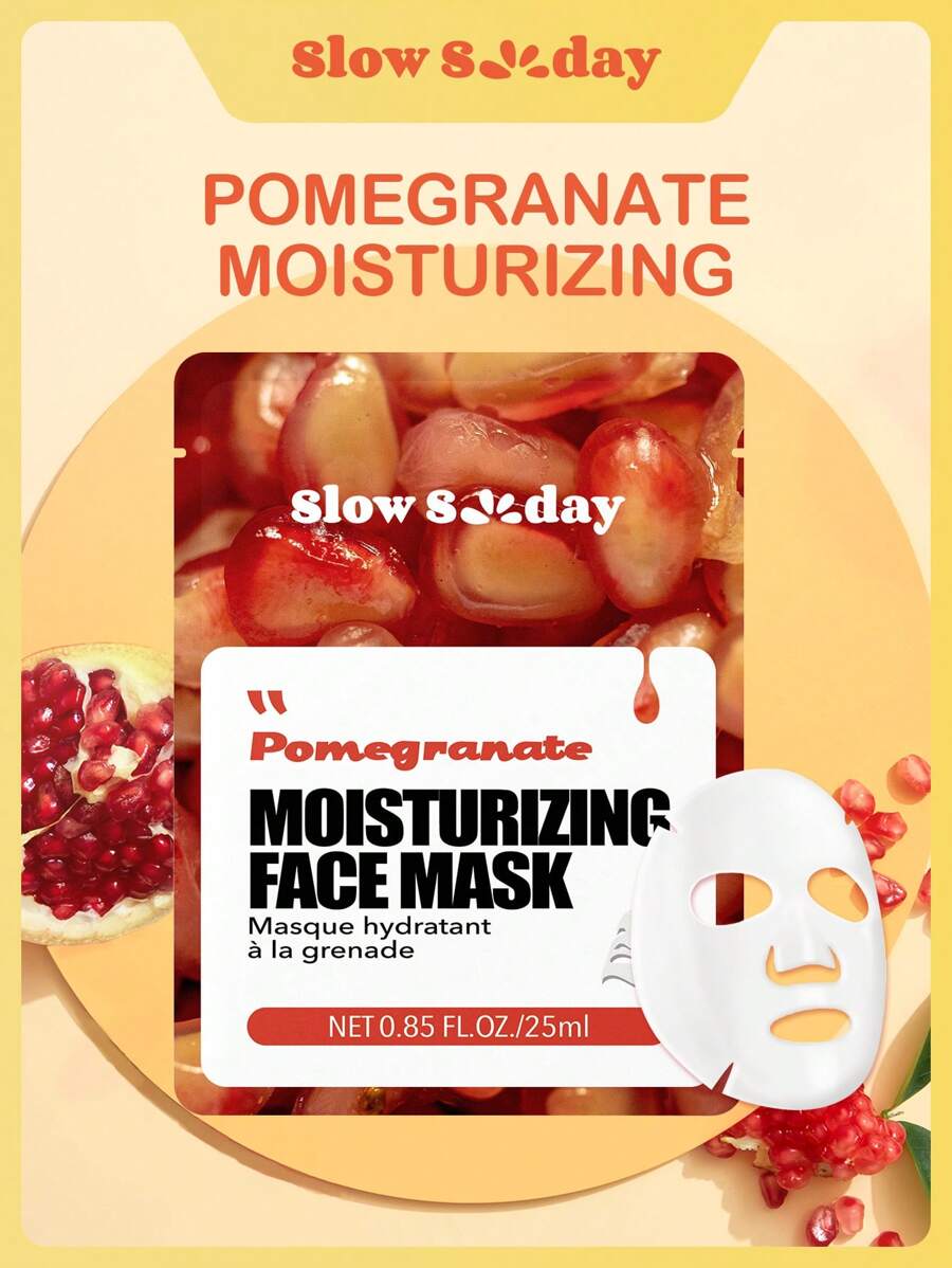 SlowSunday 1PC Watermelon Face Mask, Fresh Fruit Fusion Series,Hydrating, Moisturizing,Anti-Aging,Brighting,Soothing,Korean Mask, For Woman,Men, Hydrates And Nourishes, Deeply Hydrates And Soothes Skin, K Beauty, For Valentine's Day, Valentines Gift, Valentines Day Gift, Ideal For Party - White - View 1