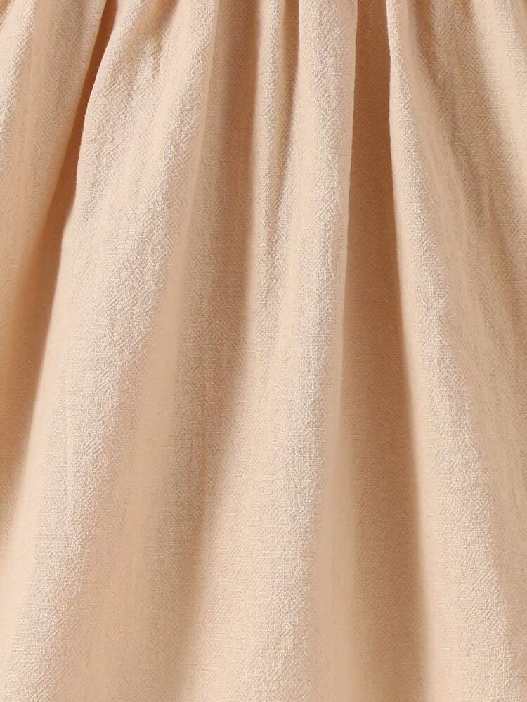 Ramadan Festival Young Girls   Golden Lace Stripe Elegant Dress, Suitable For Festive Occasions, Spring/Summer