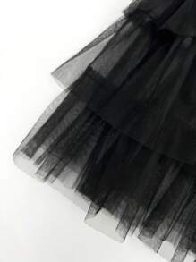 SHEIN Unity Strapless Pleated Dress - Black - View 4