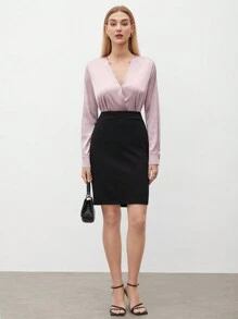 BizChic Của phụ nữ Tay áo dài Áo sơ mi - trắng - Xem 2