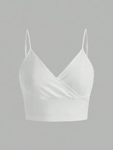 SHEIN EZwear 3入組女式v領十字交叉設計貼身短上衣 - 彩色 - 查看 9