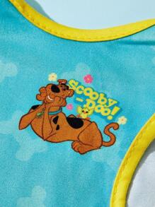 SCOOBY-DOO X SHEIN Green Tank Top With Cute Pet Footprint Design - Green - View 5