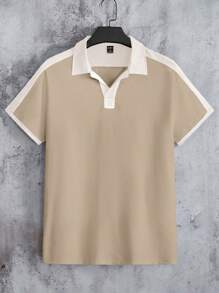 Manfinity VCAY 男士拼色休閒短袖polo衫