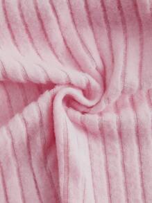 SHEIN Maternity Solid Ribbed Knit Belted T-Shirt - Multicolor - View 13