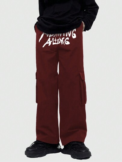 Street Life Men's Alphabet Print Cargo Pants