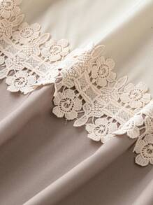 Calvaya 大尺碼蕾絲接拼彩塊裙 - 彩色 - 查看 4