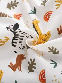 SHEIN Juego De Ropa De Bebé Para Niño, Con Camiseta De Manga Corta Con Patrón De Dinosaurios Y Pantalones Casuales De Dormir De Cuello Redondo. - Multicolor - Ver 7