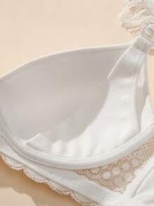 Moonlight&Mama Maternity Contrast Lace Bra Underwear, 3pcs/Set Lingerie Bra