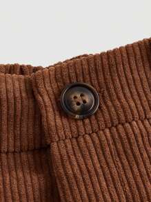 SHEIN MOD Ladies' Embroidered Corduroy Shorts - Multicolor - View 4