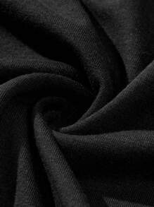 EMERY ROSE 休閒蝴蝶圖案寬鬆短袖圓領t恤,適合夏季穿著 - 黑色 - 查看 7