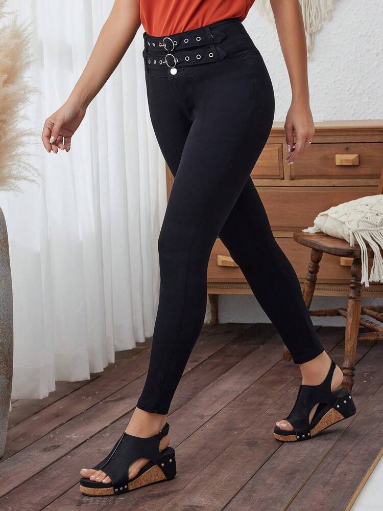 Women's Fashionable Casual Solid Color Skinny Long Pants Fall Cloth For Women
