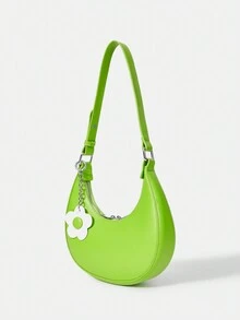 SHEIN MOD Túi đeo vai thời trang màu xanh lá cây dành cho nữ - màu xanh lá - Xem 9