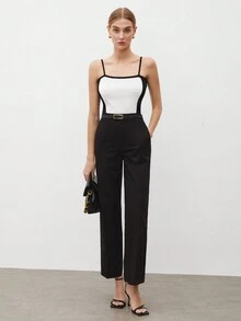 BizChic 休閒女士多色編織背心 - 黑與白 - 查看 4