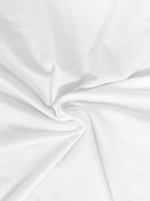 INAWLY Women's Bow Knot Ball Print Round Neck T-Shirt - White - View 4