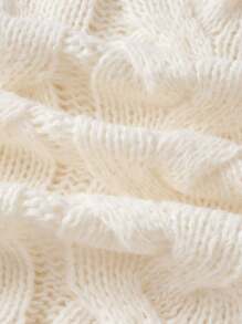 SHEIN LUNE Damen Stehkragen Drop Shoulder Langarm Pullover