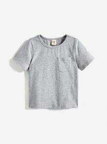 Cozy Pixies Baby Boy's 3pcs Knitted Soft Decorative Pocket Round Neck Short Sleeve Sweater Set