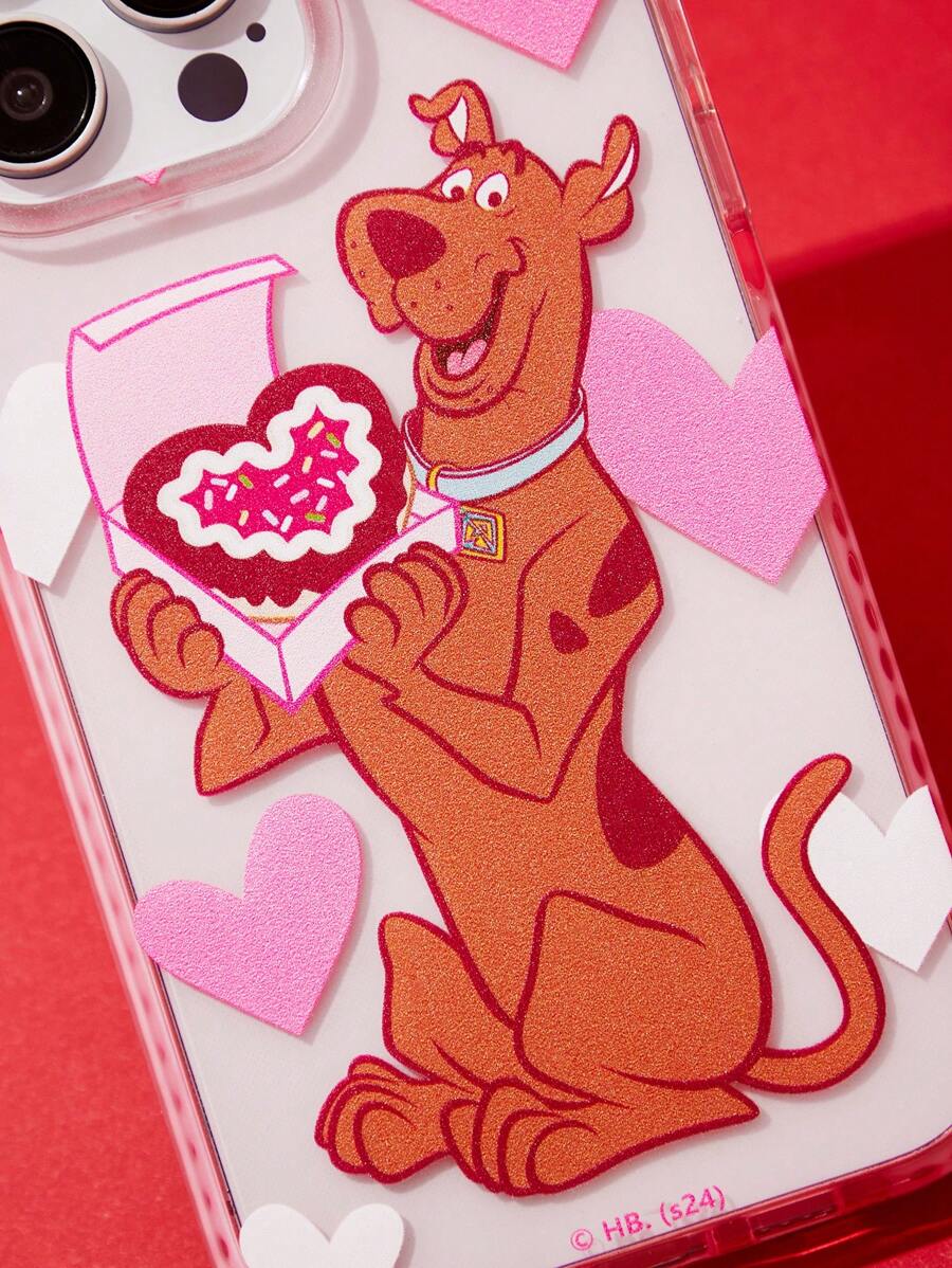 SCOOBYDOO X SHEIN Translucent Pink Love Heart Phone Case SHEIN USA