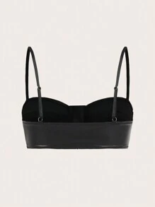 SHEIN ICON Going Out Tops Faux Leather Black Crop Top With Multiple Zippers - Black - View 2