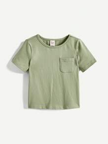 Cozy Pixies Baby Boy's 3pcs Knitted Soft Decorative Pocket Round Neck Short Sleeve Sweater Set