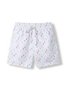 Surfspeed Men's Shorts With Coconut Tree Pattern All Over For Beach - Multicolor - View 1
