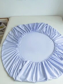 1件纯色床笠，床垫保护套，床垫罩，深口袋设计，柔软透气，适合多种床型